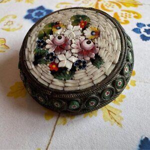 Vintage Italian Macro Mosaic Pin